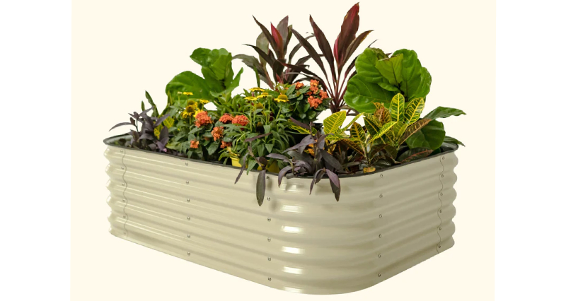 galvanized raised bed planter
